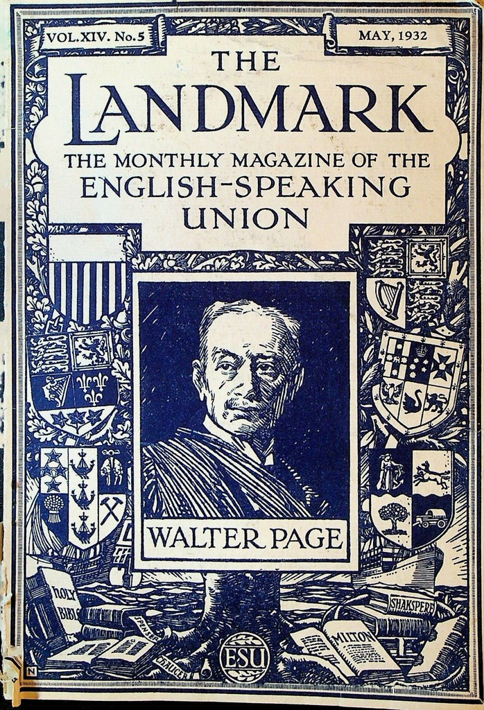 Landmark Magazine English Speaking Union May 1932 Walter Page Sulgrave Manor
