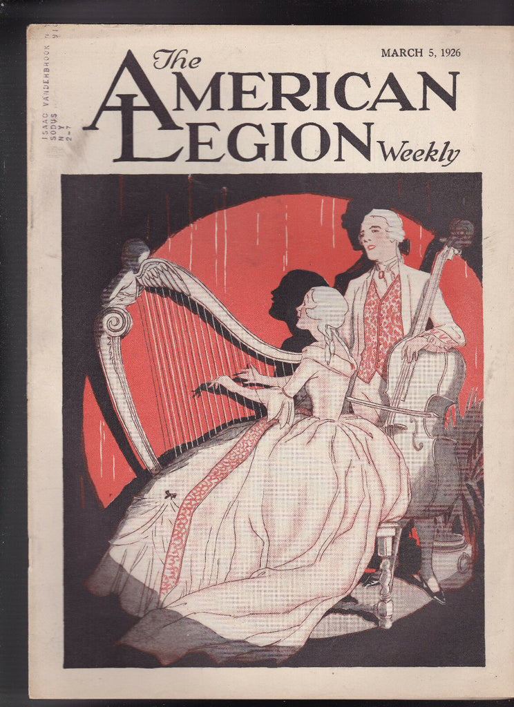 American Legion Magazine Addy Bian Musician Cover March 5 1926