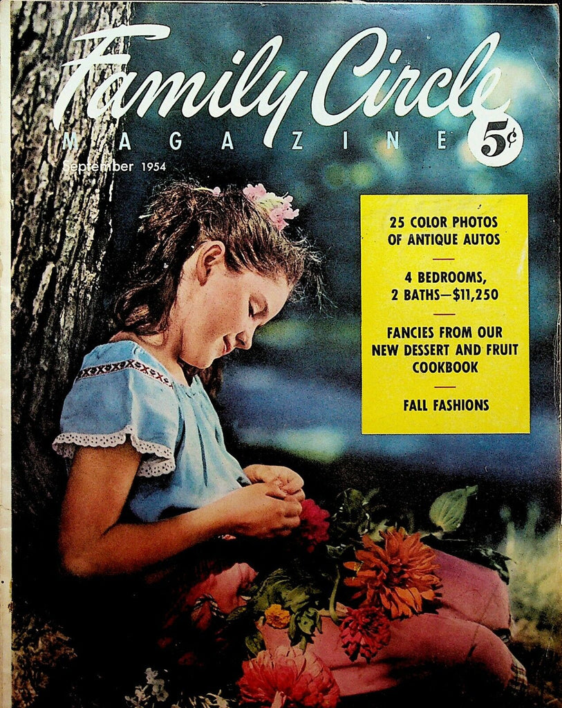 Family Circle Magazine September 1954 Audrey Hepburn Antique Autos JP Mummery