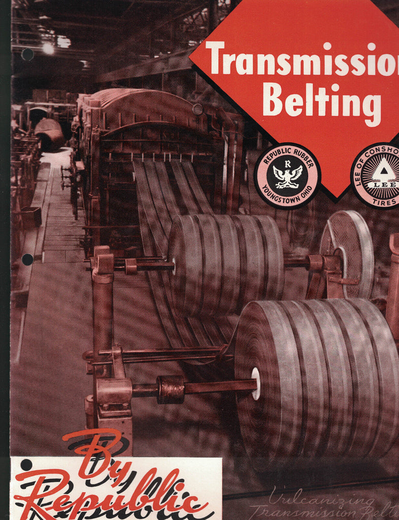 Republic Rubber Transmission Belting 1940s Catalog Lee of Conshohocken