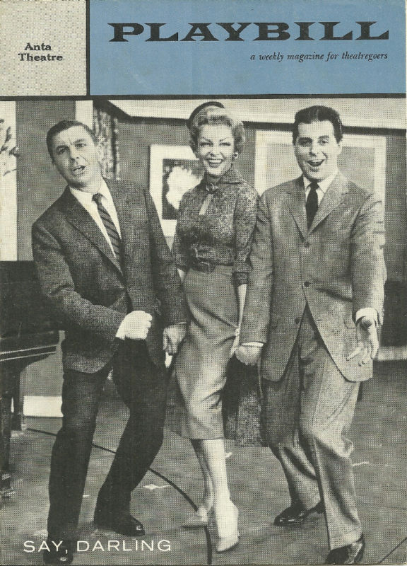 Say Darling Playbill June 23 1958 Vivian Blaine, David Wayne Elliott Gould