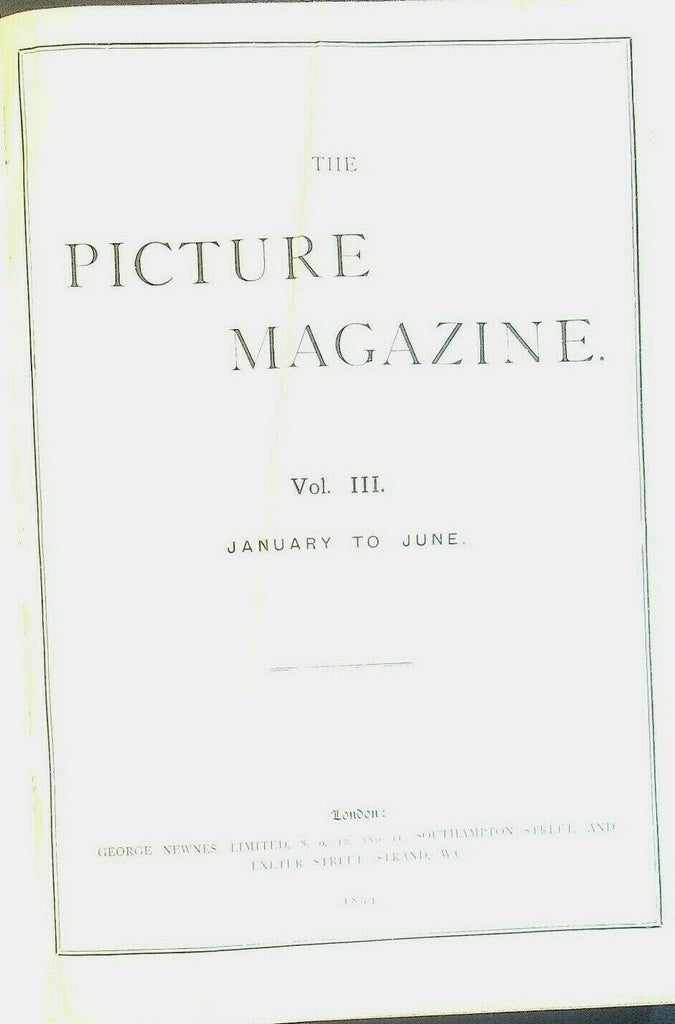 Picture Magazine Bound Volume January to June 1894 Photos Prints
