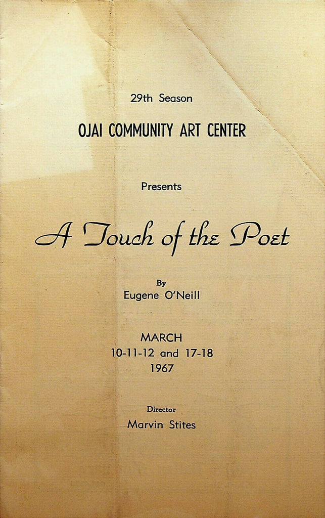 A Touch of the Poet Program 1967 Ojai Community Art Center California