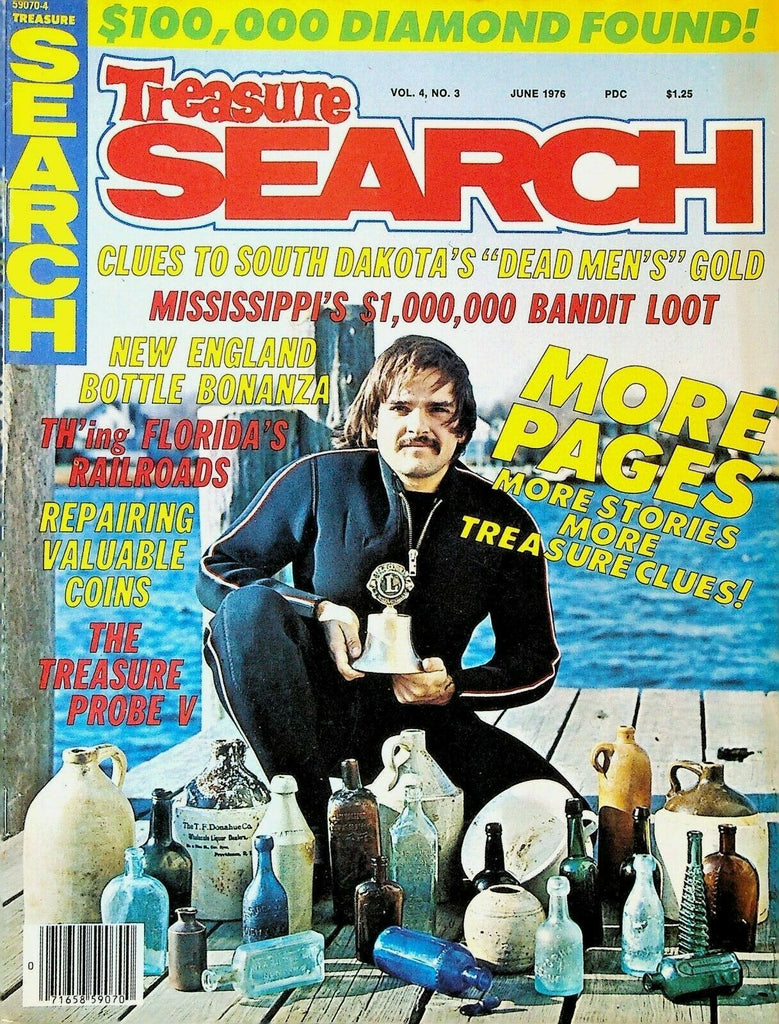 Treasure Search Magazine June 1976 Gasparilla Pirate Loot Gold Rush Relics