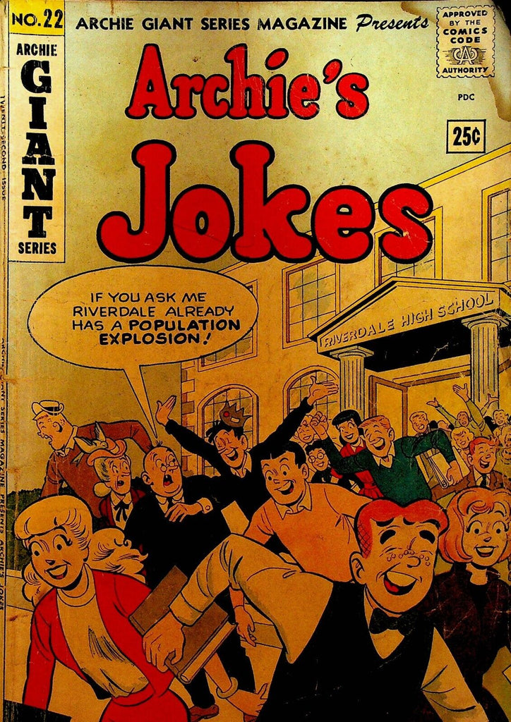 Archie's Giant Series 22 Archie's Jokes 1963 Population Explosion Riverdale High