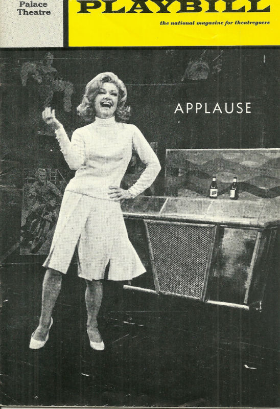 Applause Playbill 1971 Anne Baxter Tom Urich Bonnie Franklin