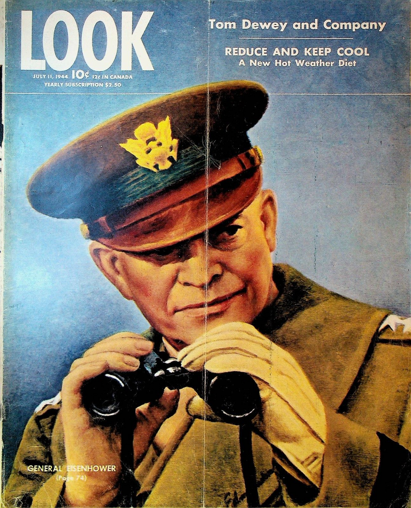 Look Magazine July 11 1944 WWII Dwight Eisenhower Leo Durocher Anne Baxter