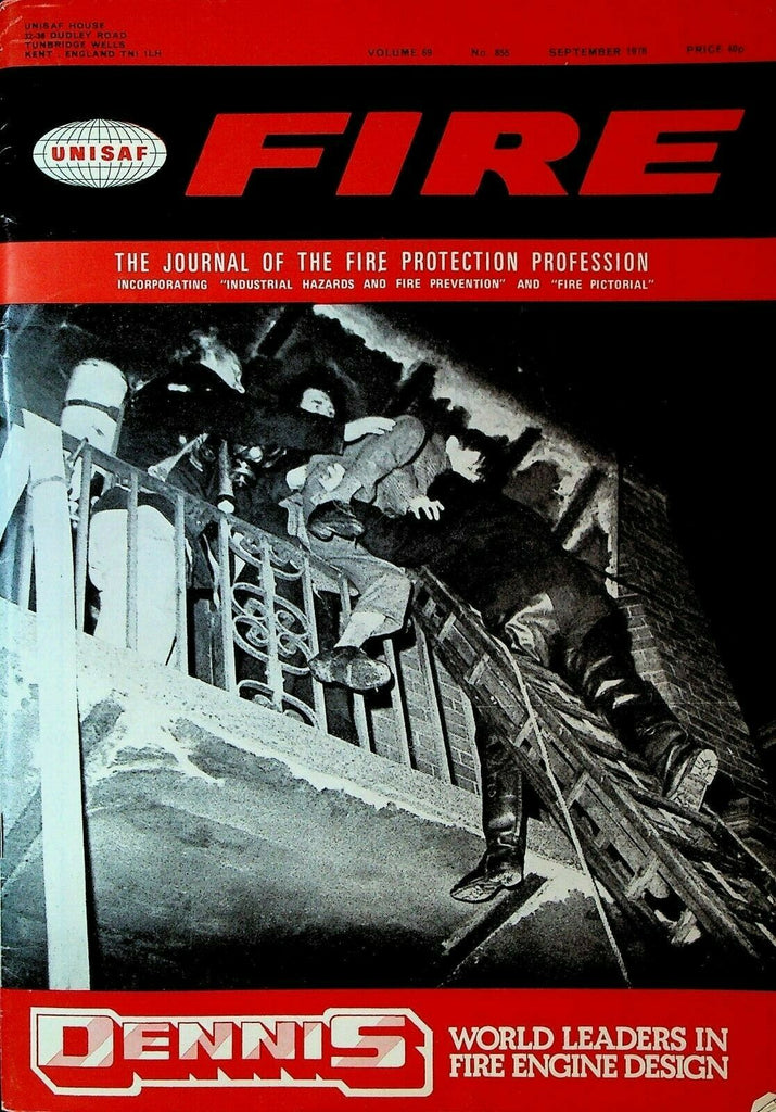 UNISAF Fire Magazine September 1976 Queen at Helsinki Fire Station West Midlands