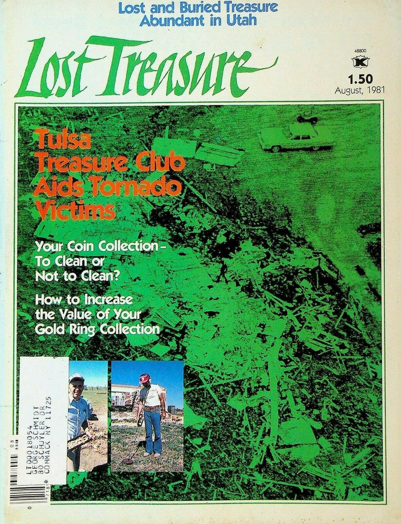 Lost Treasure Magazine August 1981 Tulsa Treasure Club Rock Tumbling Utah