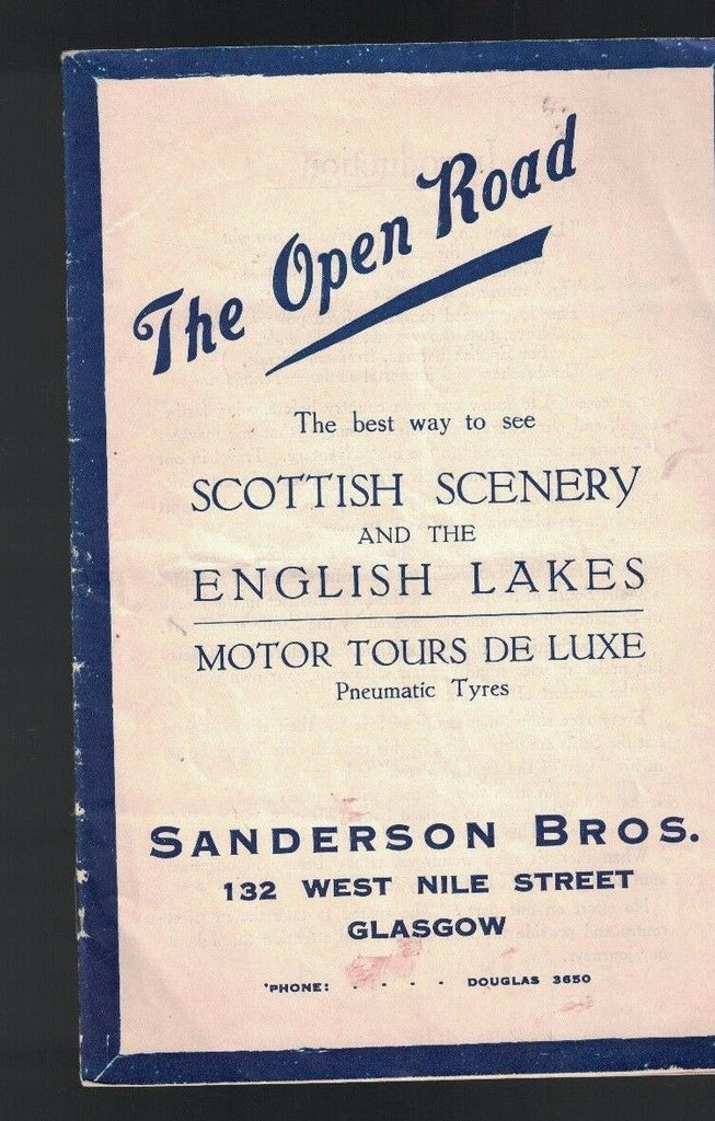 See Scottish Scenery & the English Lakes 1924 Sanderson Bros booklet