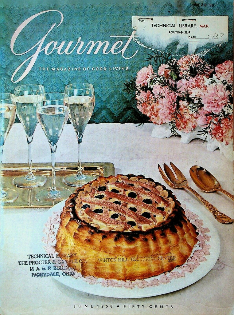Gourmet Magazine June 1958 Raspberry Ong Tao Soups