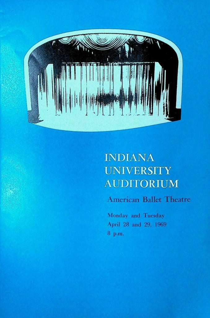 American Ballet Theatre Program April 1969 Indiana University Swan Lake