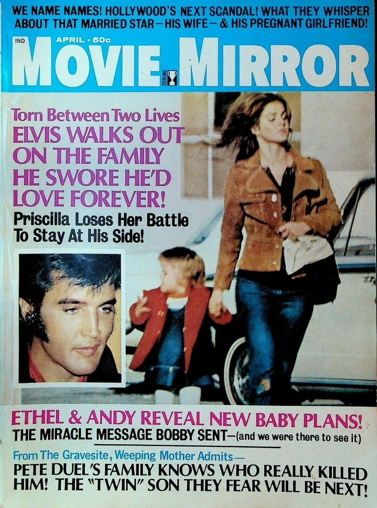 Movie Mirror April 1972 Elvis Presley Mary Tyler Moore Raymond Burr