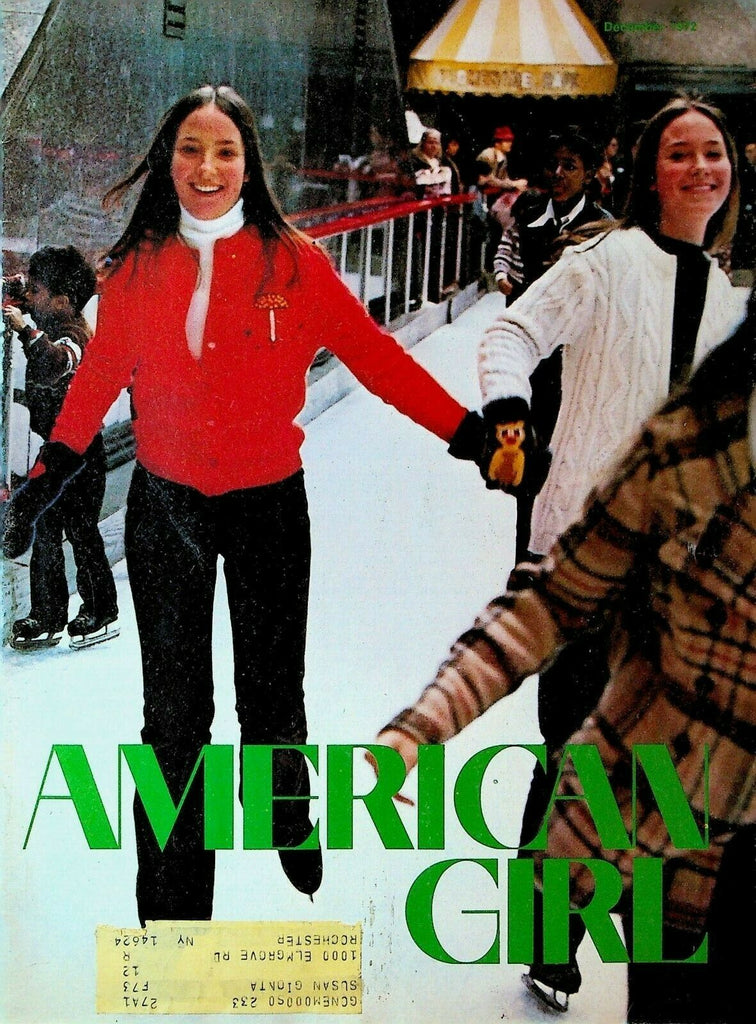 American Girl Magazine December 1972 Wilkes-Barre Flood Girls Ice Skating