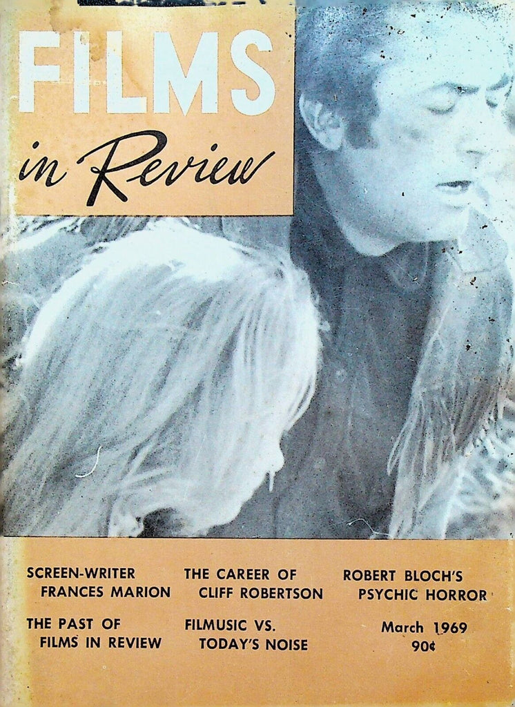 Films in Review Magazine March 1969 Cliff Robertson Gregory Peck Robert Bloch