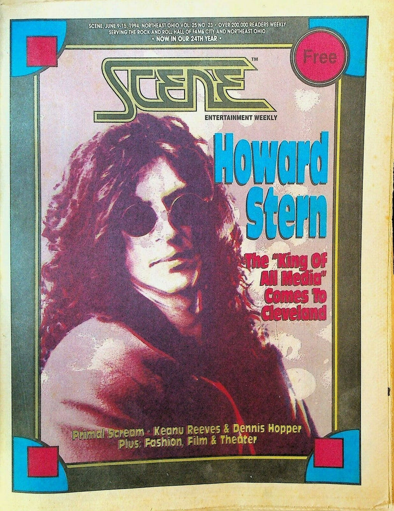 Cleveland Scene Magazine June 9 1994 Howard Stern Keanu Reeves Dennis Hopper