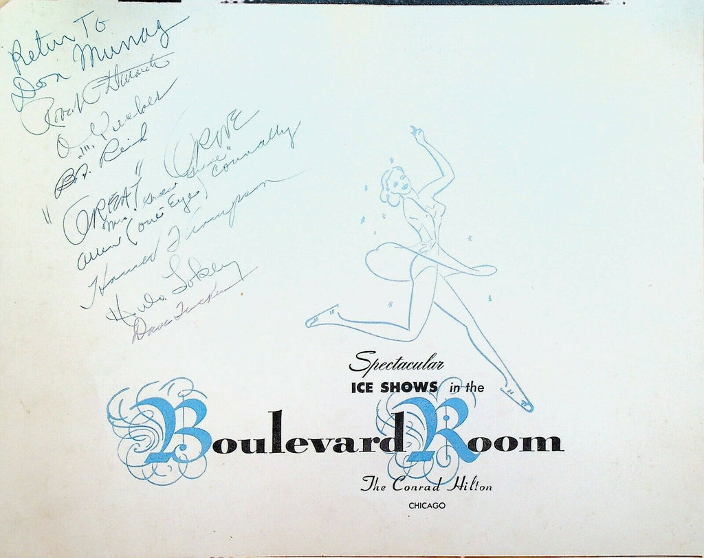 Boulevard Room Conrad Hilton Chicago Souvenir Photo Folder 1950s