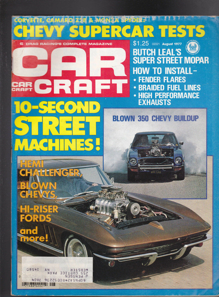 Car Craft Magazine Street Machines Bruce Leal August 1977  FREE US S/H
