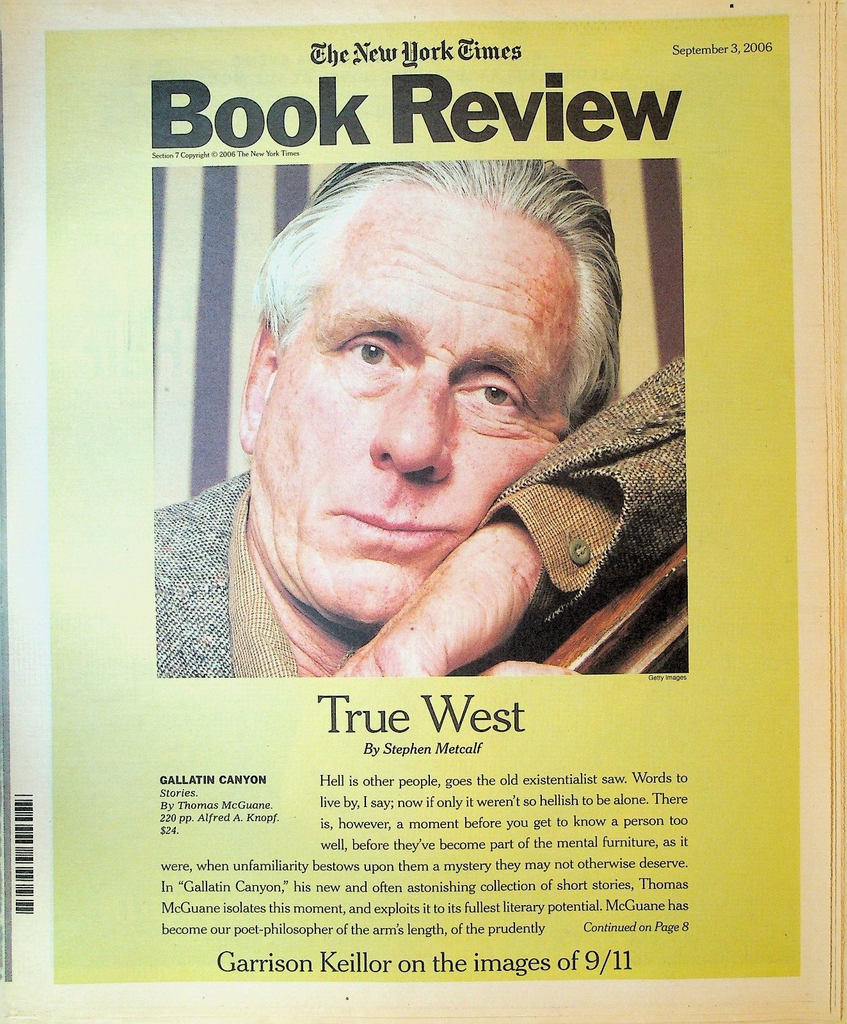 New York Times Book Review September 3 2006 Garrison Keillor Thomas McGuane