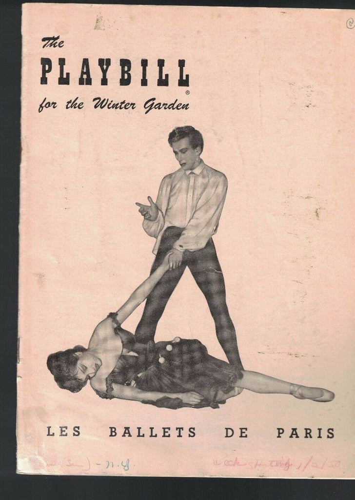 Les Ballets de Paris in Carmen Playbill January 2 1950