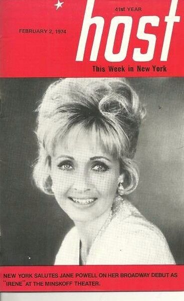 Host This Week in New York City booklet Jane Powell February 2 1974
