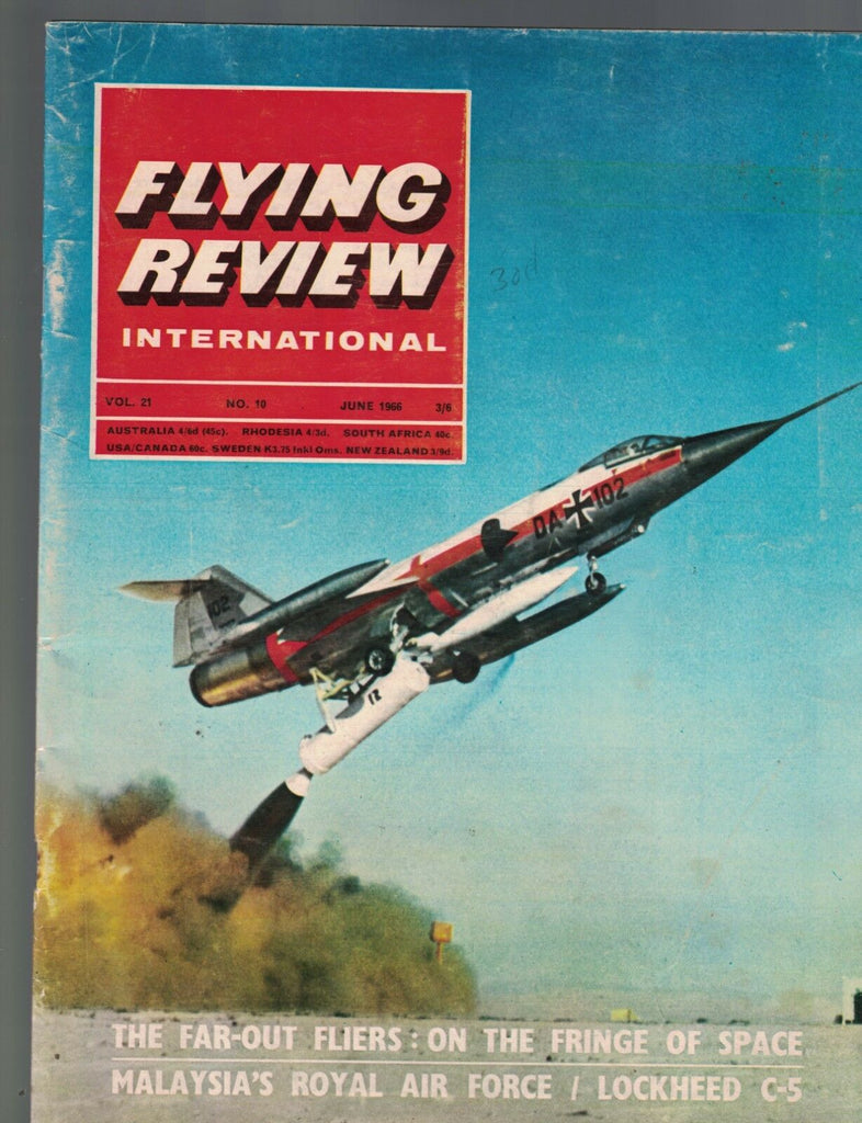 Flying Review International Magazine June 1966 Lockheed C-5 Malaysia Air Force