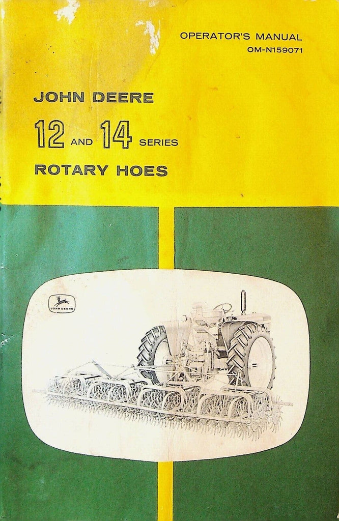 John Deere Rotary Hoes Operator's Manual 12 14 Series