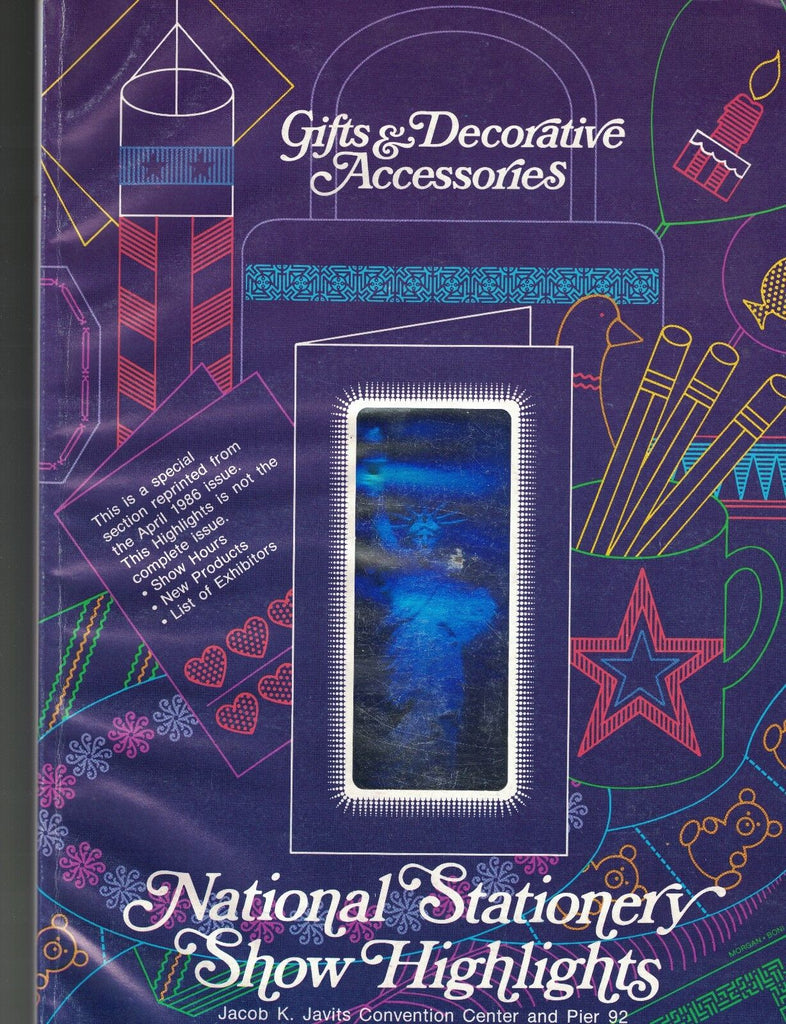 Gifts & Decorative Accessories 1986 National Stationery Show Highlights Program