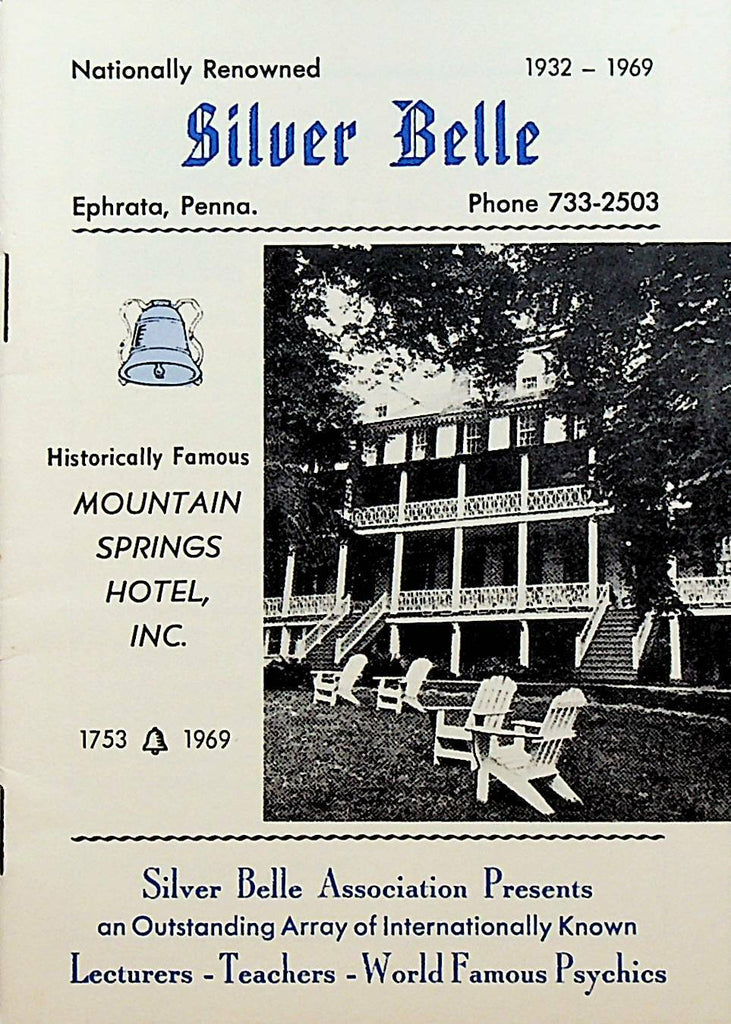 Camp Silver Belle Ephrata Pennsylvania 1969 Program Spiritualists Psychics