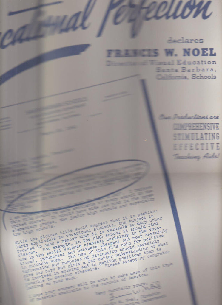 Forum Films 1940s Educational Films Ad Poster