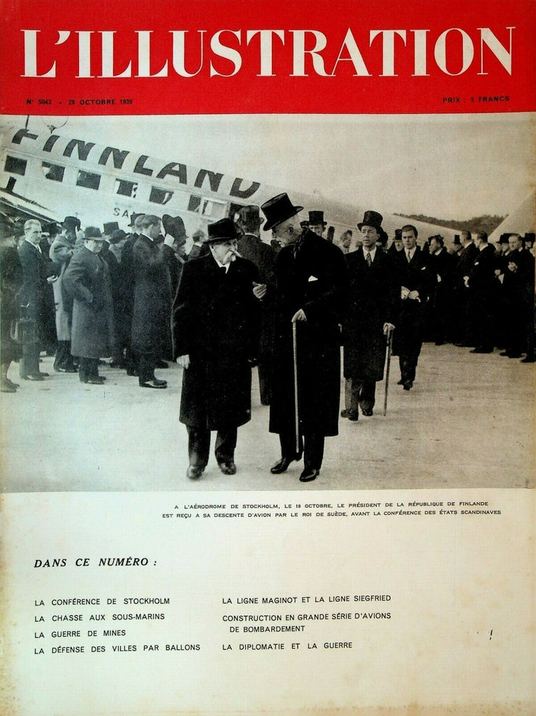 L'Illustration Magazine October 28 1939 Maginot Line WWII Airplane Making