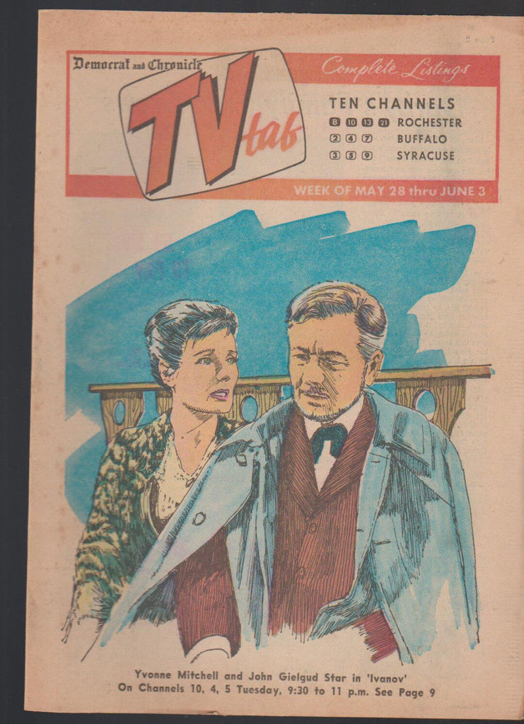 Democrat & Chronicle TV Tab May 28 1967 Yvonne Mitchell John Gielgud Ivanov