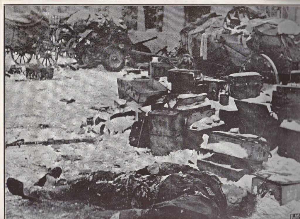 Dead German Officer in Russian Town WWII Dispatch Photo News Service