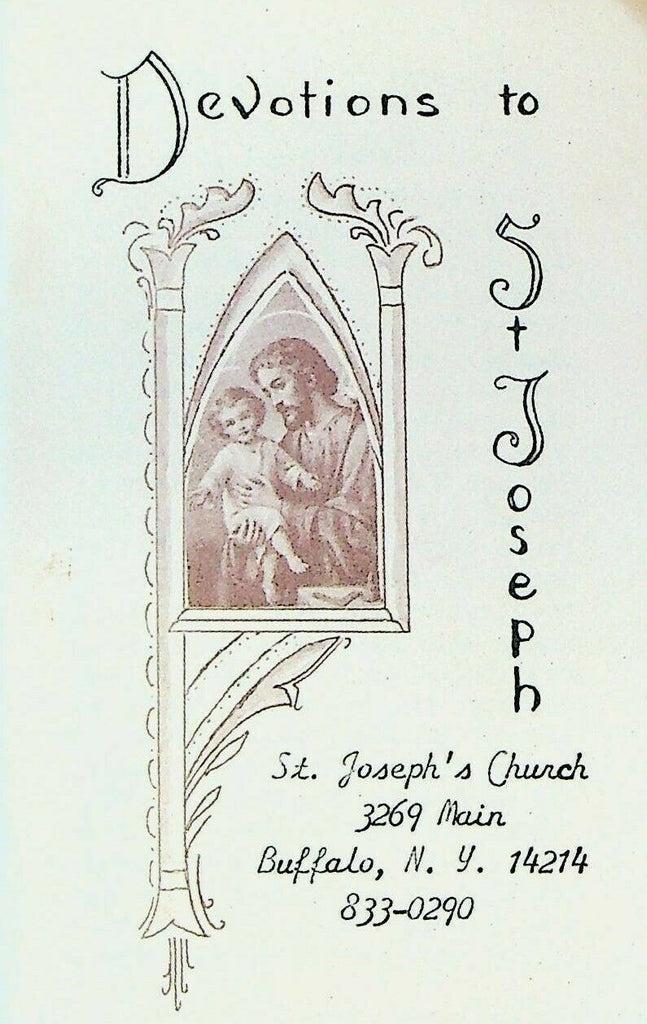 Devotions to St Joseph Booklet Buffalo NY Church
