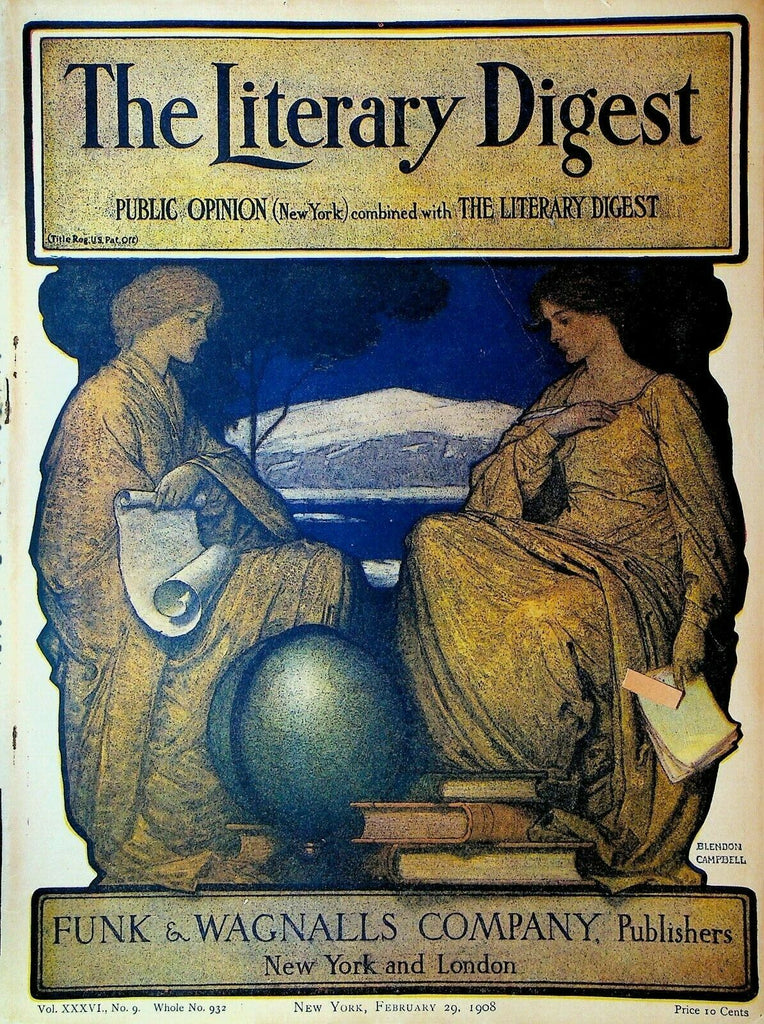 Literary Digest February 29 1908 Stock Market Socialism Suffragettes