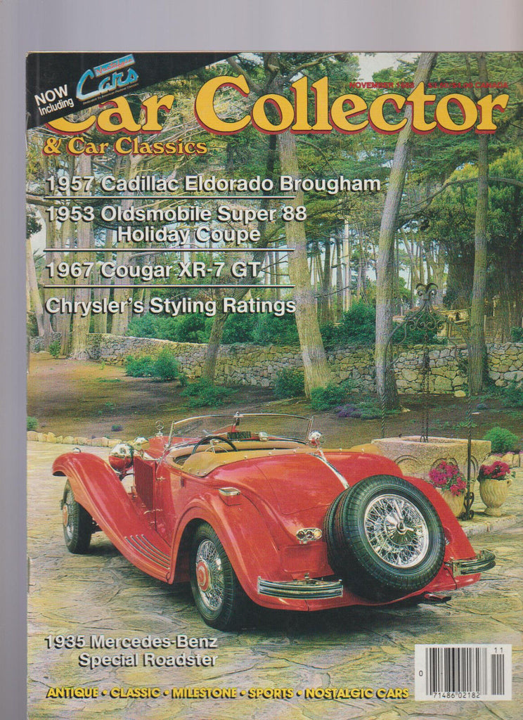 Car Collector & Car Classics November 1988 Mercedes Benz Cougar Olds Super 88