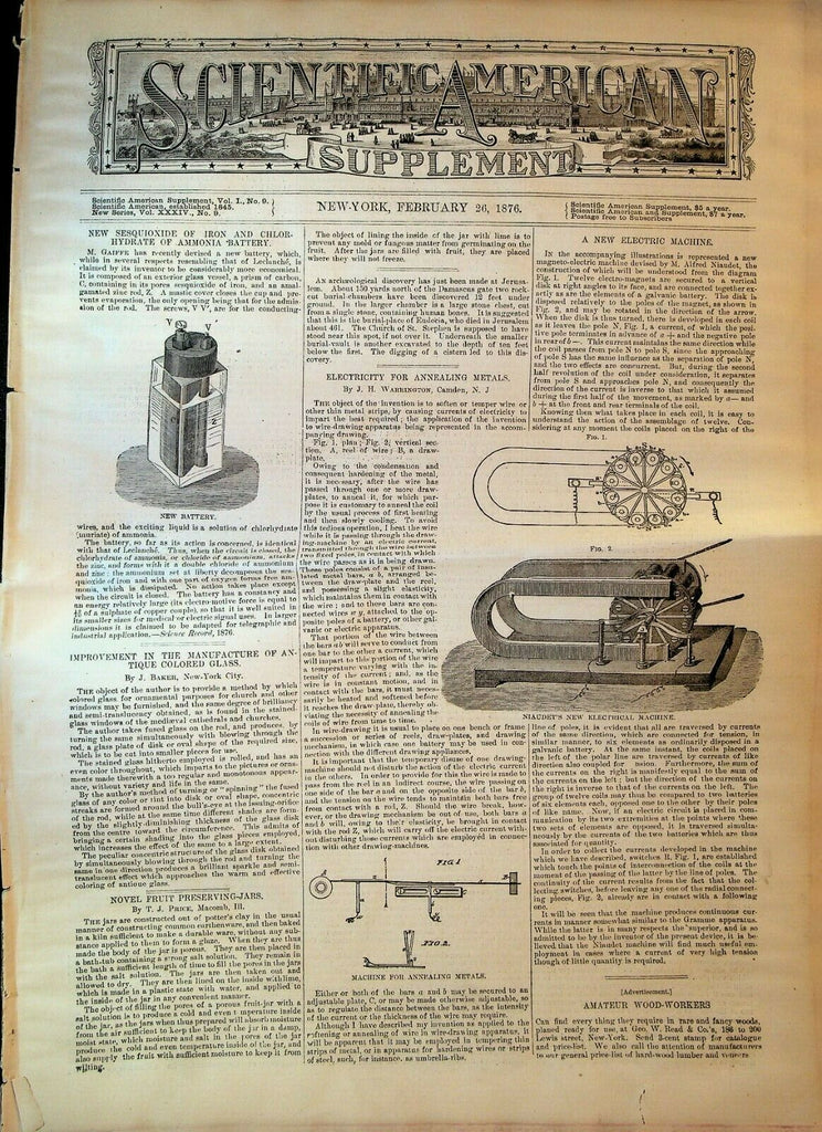 Scientific American Supplement February 26 1876 African Boomerangs