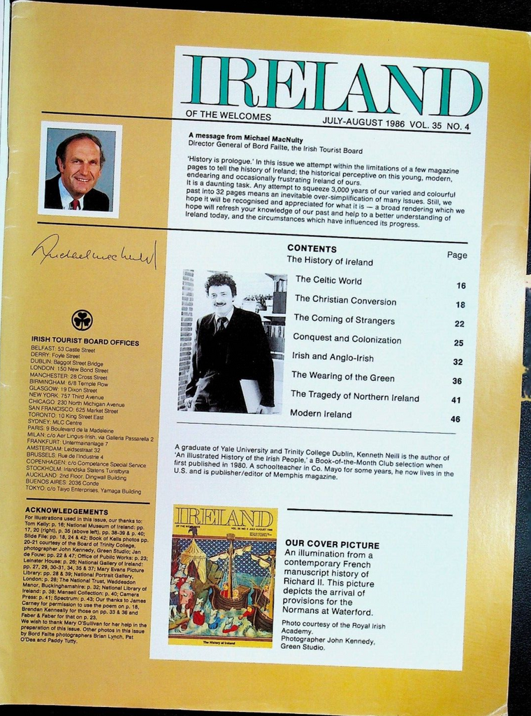 Ireland Magazine July 1986 History Celtic World Northern Ireland