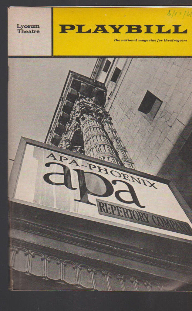 Pantagleize Playbill 1968 Ellis Rabb APA-Phoenix Repertory Company