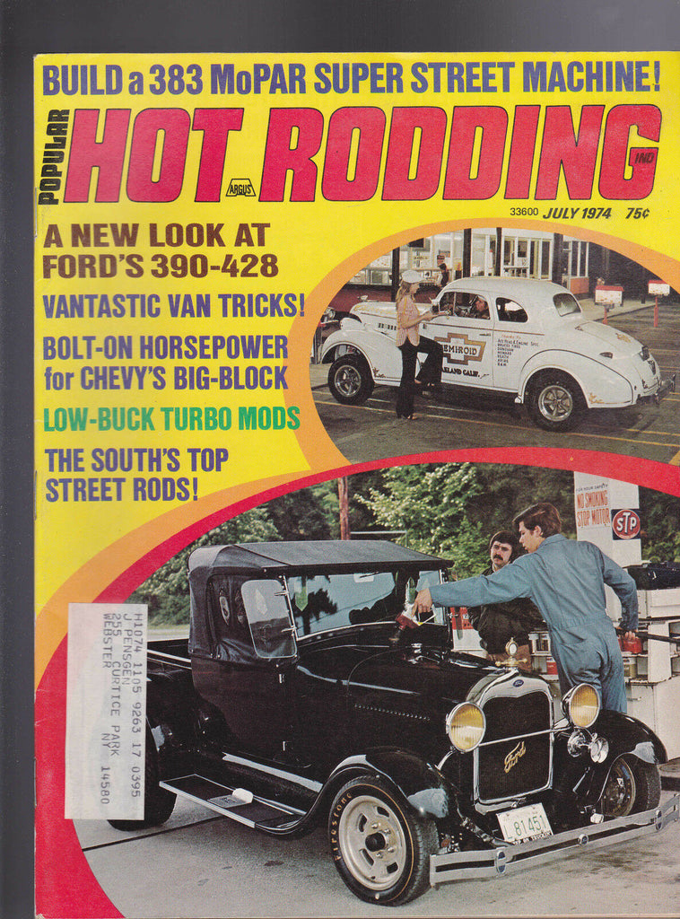 Popular Hot Rodding Magazine Van Tricks Southern Street Rods July  1974
