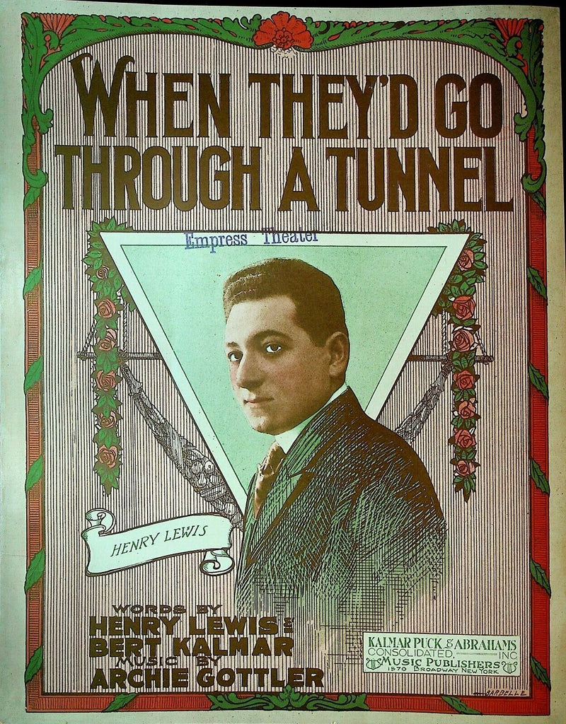 When They'd Go Through a Tunnel Sheet Music Train Empress Theater Rochester NY