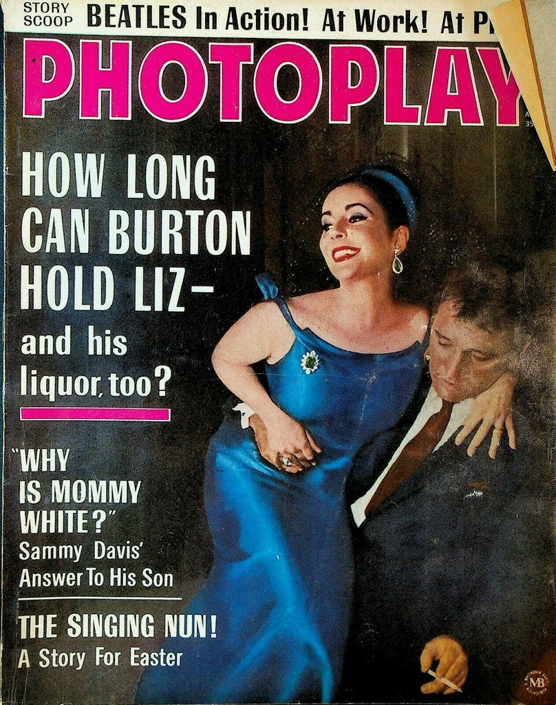 Photoplay Magazine April 1964 The Beatles Liz Taylor Jackie Kennedy Kim Novak