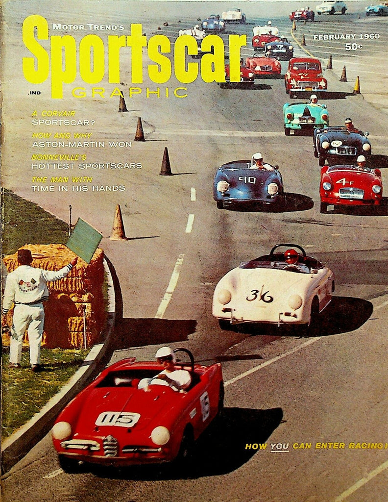 Motor Trend's Sportscar Graphic Magazine February 1960 Corvair Lord Brabazon