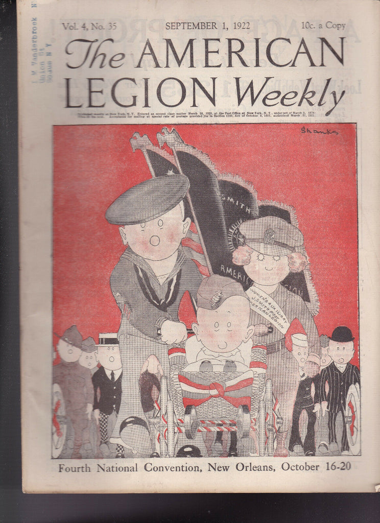 American Legion Magazine National Convention Cover September 1 1922