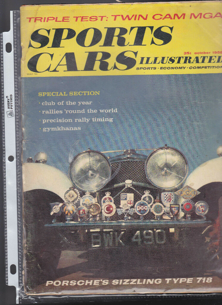 Sports Cars Illustrated Magazine Porsche's Type 718 October 1958