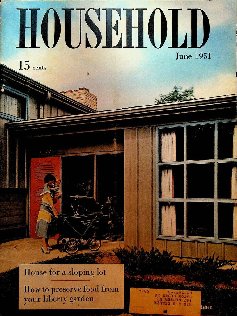 Household Magazine June 1951 Home Gardens Fashion