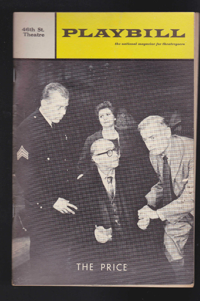 The Price Playbill- December 1968- Kate Reid, Albert Salmi, David Burns