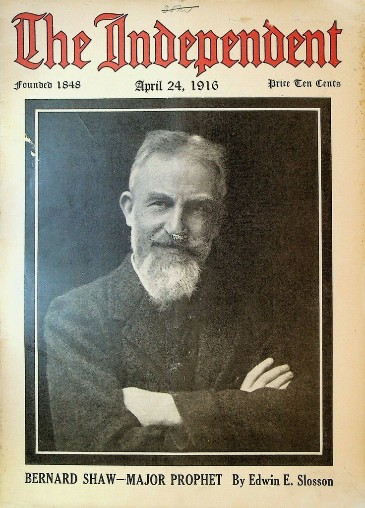 The Independent Magazine April 24 1916 George Bernard Shaw China