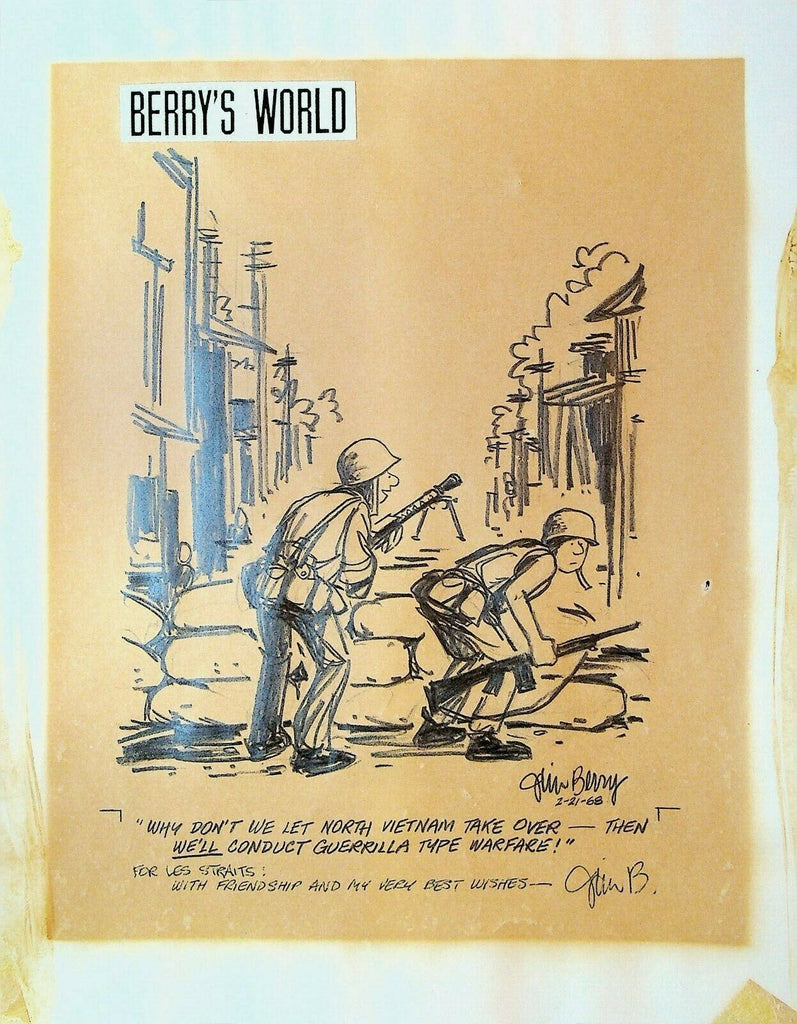 Berry's World Original Comic Art US Soldiers in Vietnam Guerilla Warfare