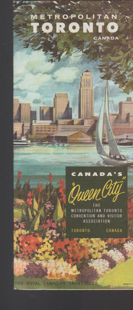 Metropolitan Toronto Canada Queen City Travel Brochure 1950s